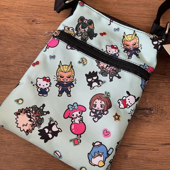 SANRIO (MY HERO ACADEMIA)-NWT Canvas Crossbody Bag - Picture 7 of 14